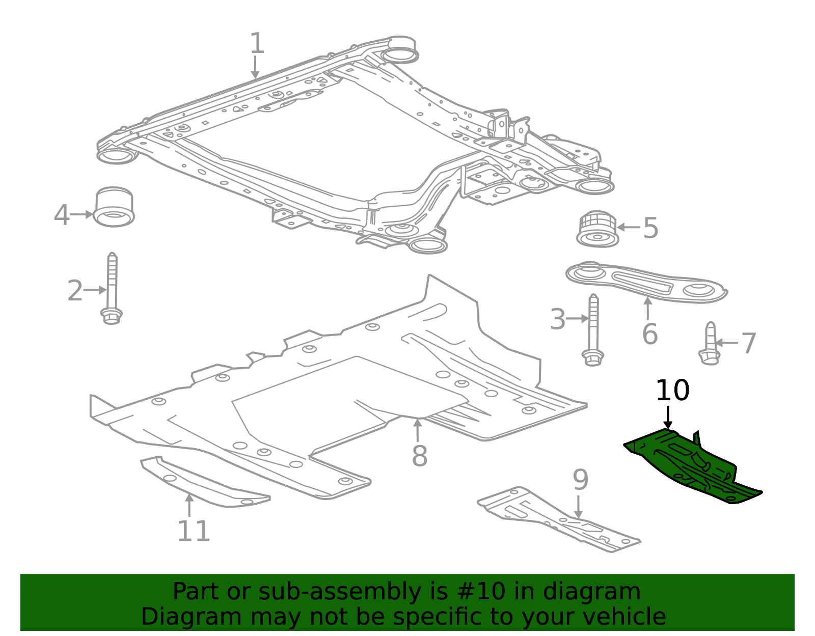 22980205 - Driver Side Front Engine Compartment Air Deflector 2014-2019 ...