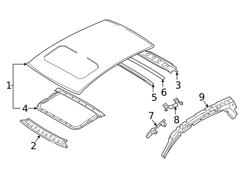 Roof & Components for 2016 INFINITI QX50 #0