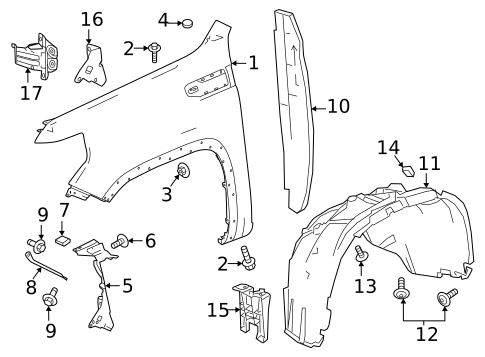 Fender & Components for 2022 GMC Sierra 1500 Limited #0