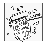 23273310 - : Dark Titanium Rear Passenger Side Door Trim for Chevrolet: Traverse Image