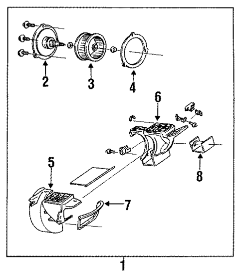 Blower Motor & Fan for 1993 Subaru Justy #0