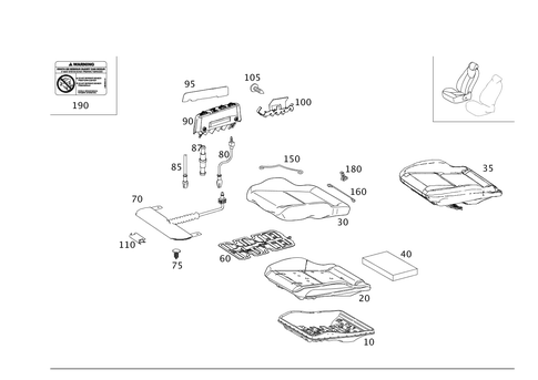 Right Seat for 2012 Mercedes-Benz C250 #0