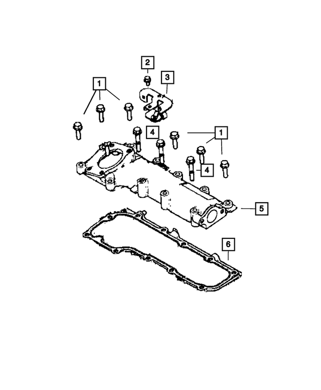 6107142AA - 3.0L Turbo Diesel; Engine: Hex Flange Head Bolt for Mopar Image