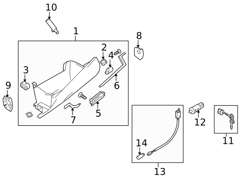 Glove Box for 2011 Suzuki Kizashi #0