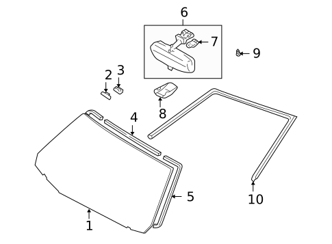 Glass - Windshield for 2001 Lexus IS300 #0