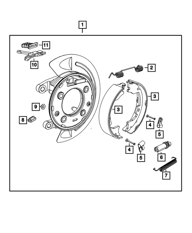 68350384AB - : Parking Brake Adapter Assembly, Right &amp; Left for Mopar Image