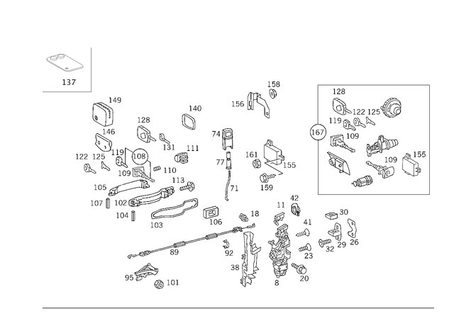 1408050274 - Doors: Shift Rod for Mercedes-Benz Image image