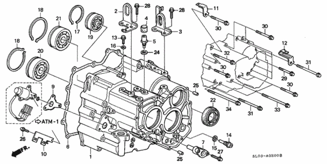 AT Transmission Housing for 1998 Acura NSX #0
