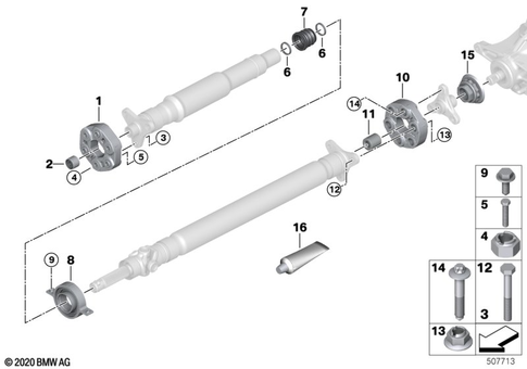 Prop Shaft, Single Components for 2019 BMW M440iX #0