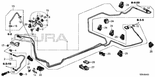 Fuel Pipe (3.5L) (KA/KC) for 2019 Acura MDX #0
