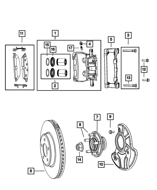 R5137670AC - Service Brakes: Disc Brake Caliper Assembly, Remanufactured, Left for Mopar Image