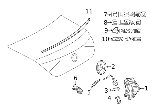 Exterior Trim - Trunk for 2024 Mercedes-Benz Sprinter 3500 #2