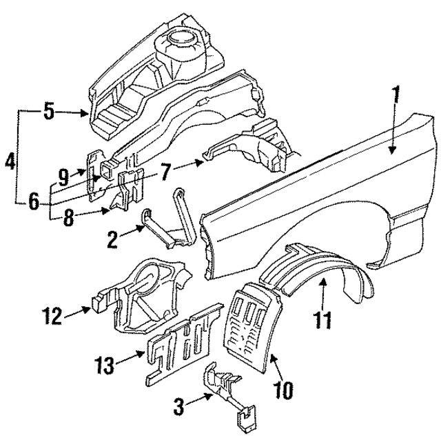 MR325570 - : Fender Liner for Mitsubishi Image