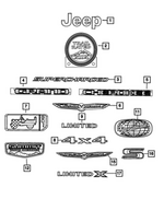 68406600AB - Exterior Ornamentation: Hood Nameplate for Mopar Image