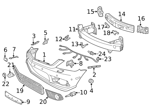 Bumper & Components - Front for 2011 Mercedes-Benz SL 550 #0