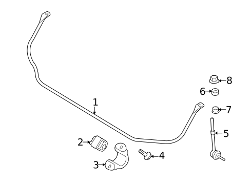 Stabilizer Bar & Components for 2011 Volvo XC70 #1