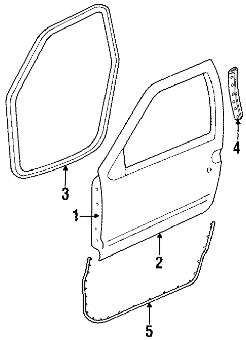 Door & Components for 2001 Mercury Villager #0