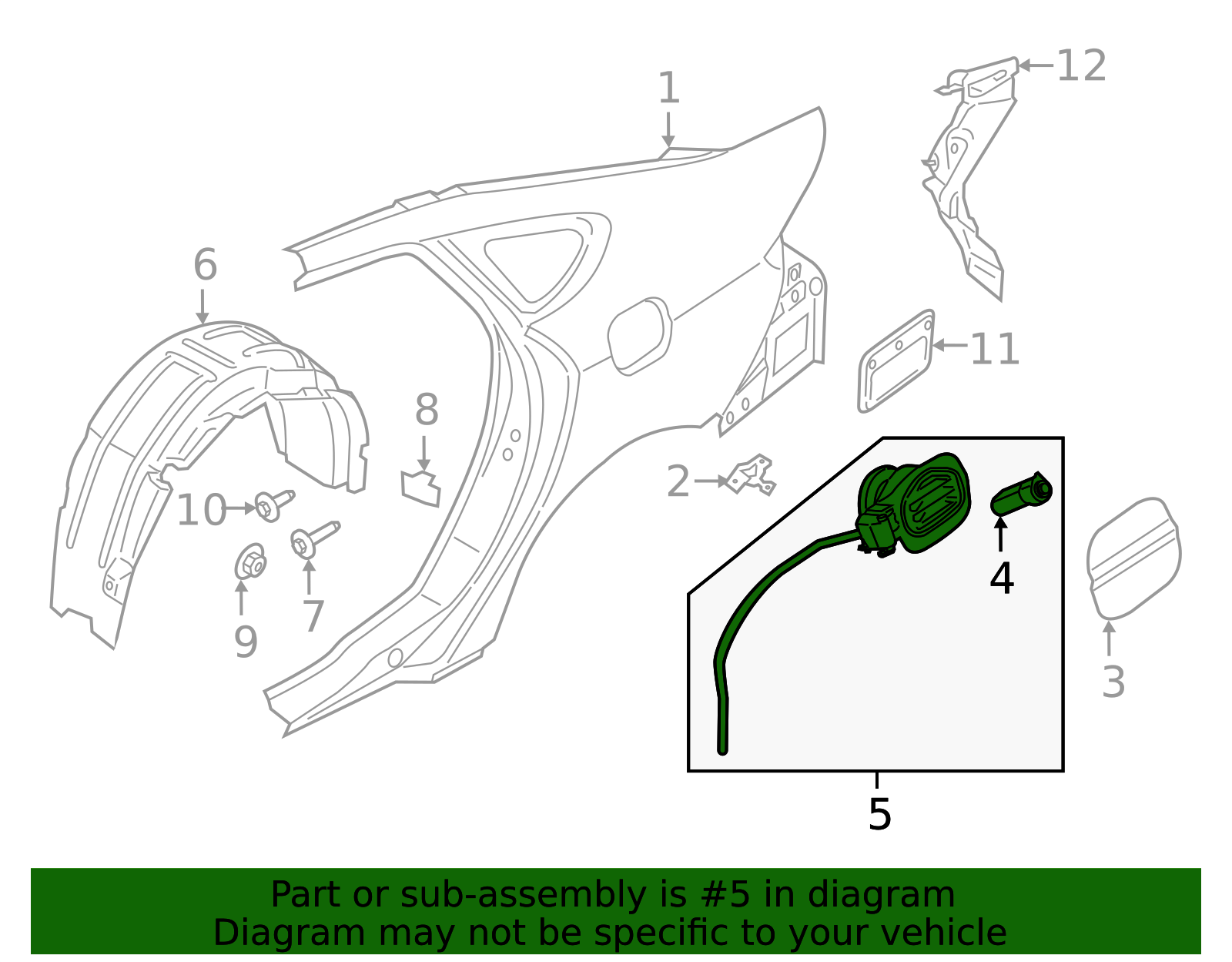 2013-2020 Lincoln MKZ OEM NEW 2013-2019 Lincoln MKZ Housing - Fuel