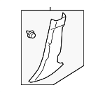 94022FJ001VH - Body: Lower Center Pillar Trim for Subaru: Crosstrek, Impreza, WRX, WRX STI, XV Crosstrek Image