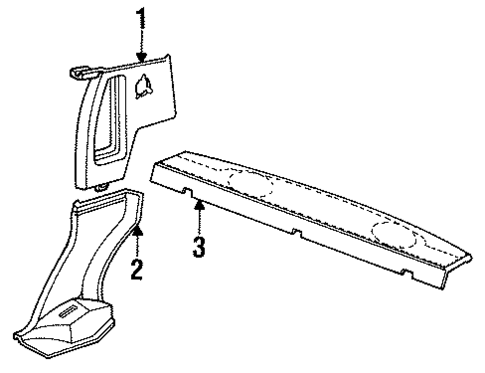 Interior Trim - Quarter Panels for 1989 Buick Century #3