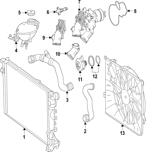 Radiator & Components for 2020 Mercedes-Benz G63 AMG #1