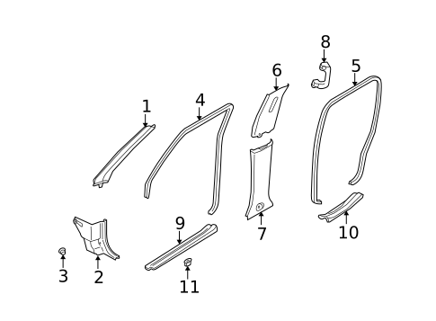 Interior Trim - Pillars for 1999 INFINITI QX4 #0