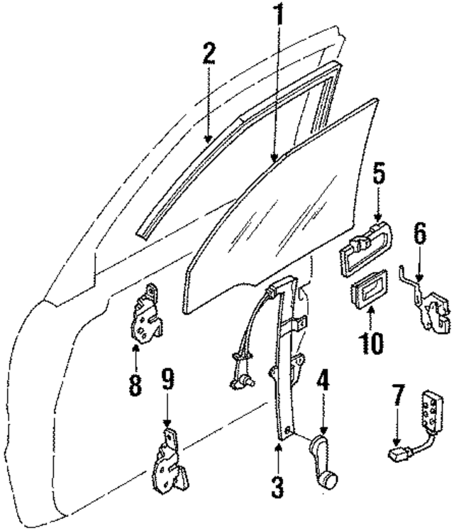 LA0158560E - Body: Window Regulator for Mazda Image