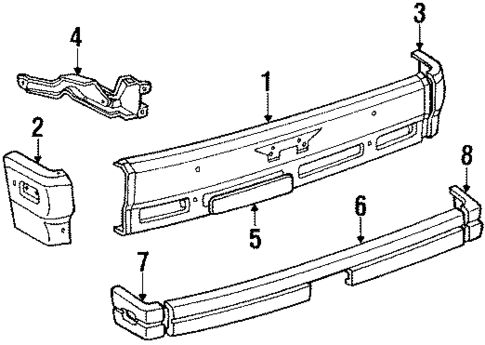 Front Bumper for 1985 Isuzu Pickup #0