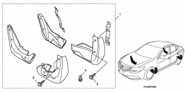 Splash Guards for 2013 Acura ILX #0