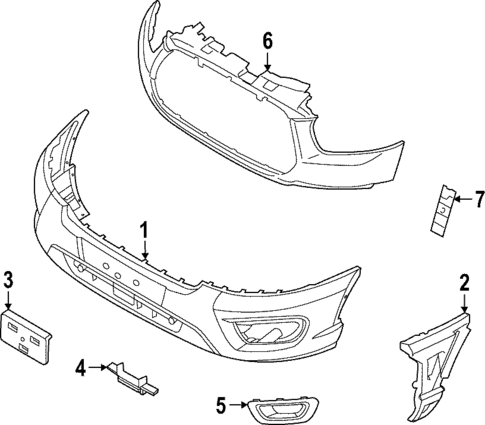 Bumper & Components - Front for 2025 Ford E-Transit #0