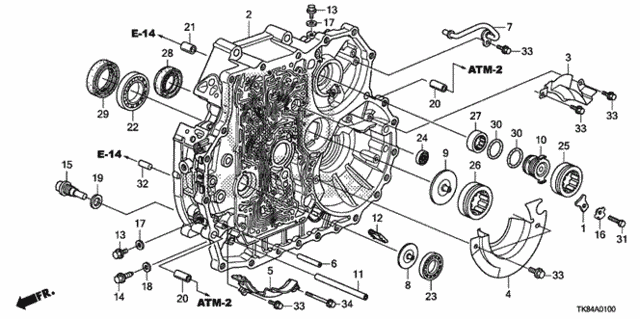 AT Torque Converter Case (5AT) for 2012 Honda Odyssey #0