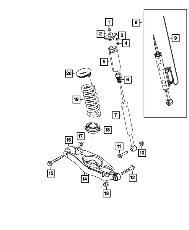5039021AA - Rear Suspension: Shock Absorber Dust Shield for Mopar Image