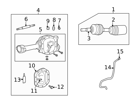 Carrier & Front Axles for 2006 Jeep Liberty #0