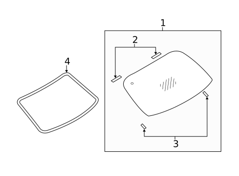 Glass & Hardware - Back for 2011 INFINITI M56 #0