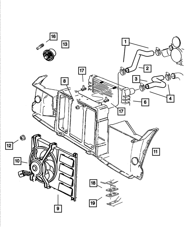 55111033AA - Cooling: Radiator Clamp for Mopar Image