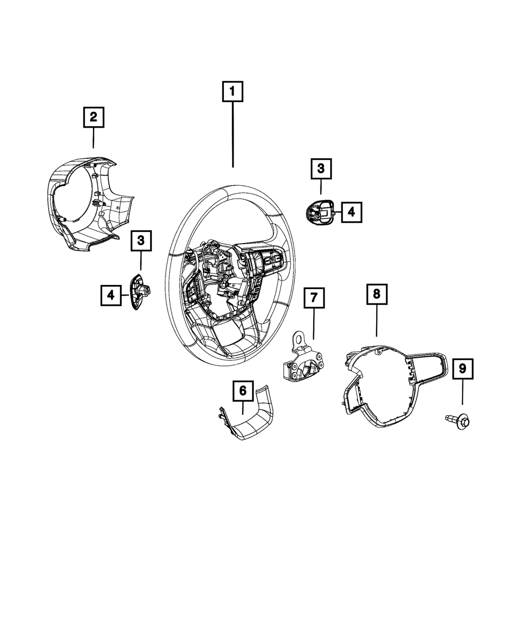 Steering Wheel - Mopar (7ZE471DMAA)