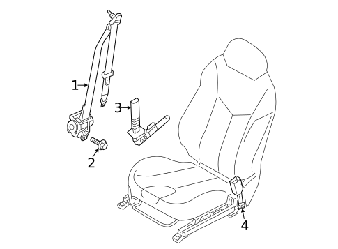 Seat Belt for 2019 Hyundai Veloster #0
