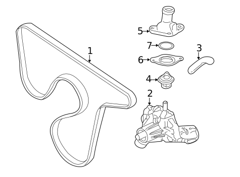 Water Pump & Related Components for 1991 GMC Syclone #3