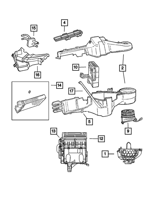 5166534AA - Air Conditioning &amp; Heater: Blower Motor Housing for Mopar Image