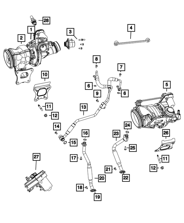 68358316AB - : Turbocharger Actuator, Front for Mopar Image