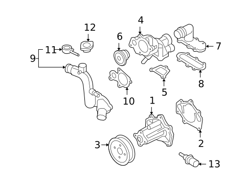 Water Pump for 2011 INFINITI FX50 #0