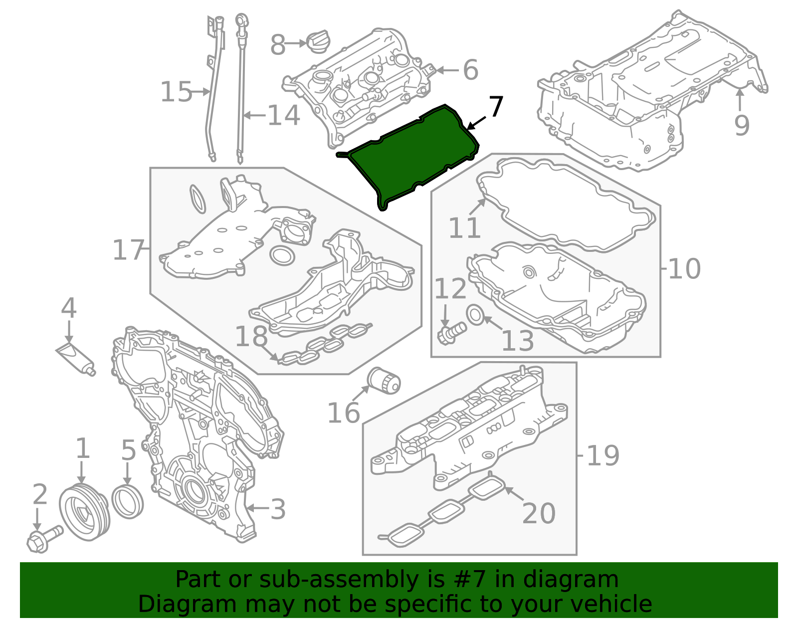 か  2023-2025 Nissan Z Valve Cover Gasket 13270-5CA0A | OEM Parts Online