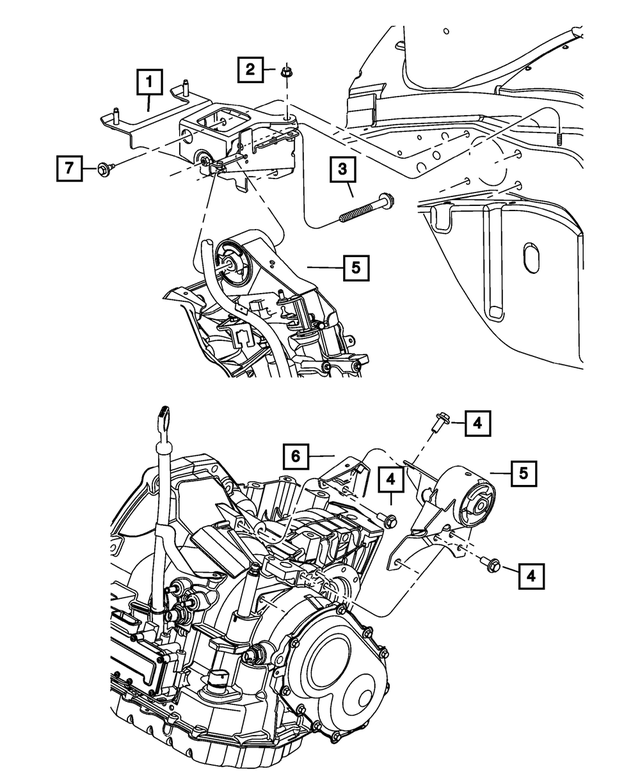 4668526AE - : Engine Mount Support for Mopar Image