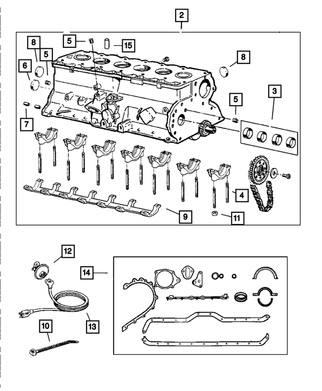 5013161AD - Engine 4.0L Six Cylinder: Short Block for Mopar Image