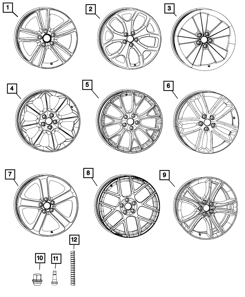 2015-2017 Dodge Wheel, Alloy 6DB71JXYAA | My Mopar Parts