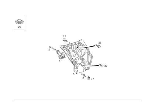 Window Regulator for 1985 Mercedes-Benz 500SEC #0