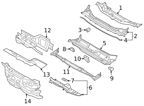 Cowl for 2017 Ford Edge #0