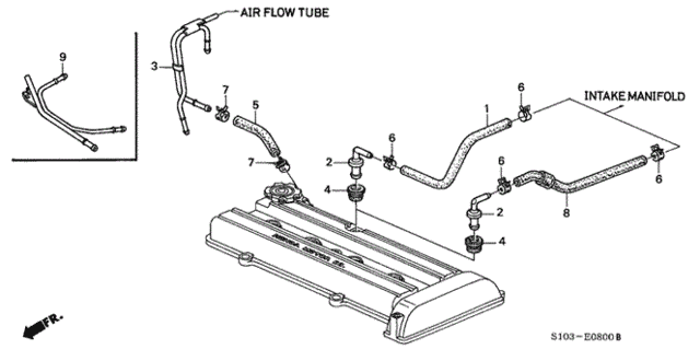 Breather Tube for 2001 Honda CR-V #0