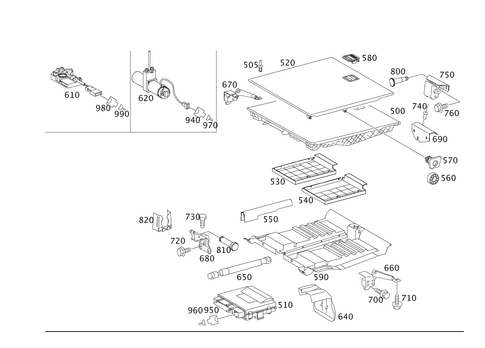 Aut. Extendable Load Compartment Floor for 2002 Mercedes-Benz E 55 AMG&reg; #0