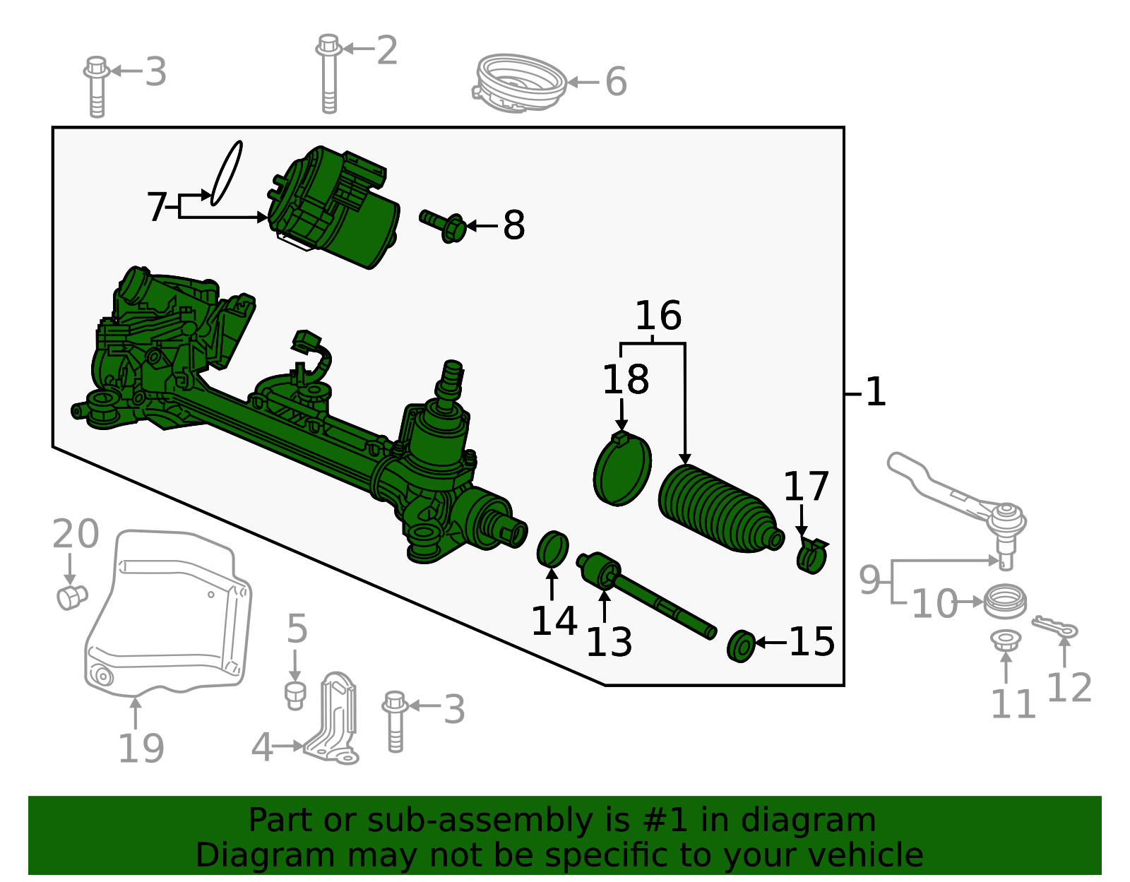 53622-THR-A35 - Rack And Pinion Assembly 2021-2025 Honda Odyssey ...